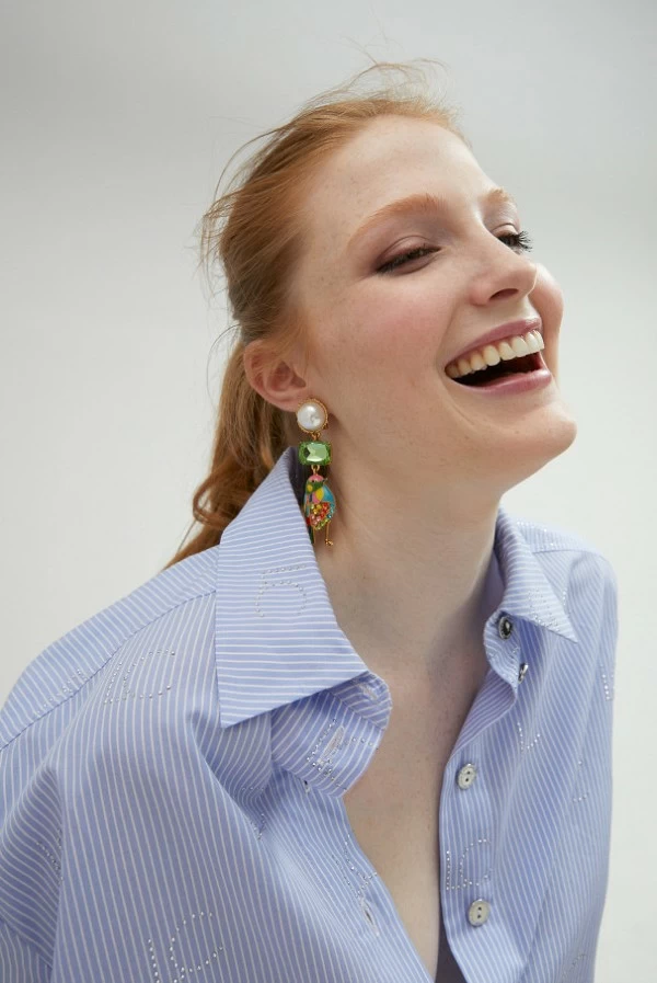 Pendientes Asimétricos Ave Tropical Lola Casademunt