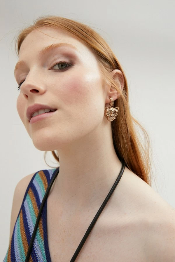 Pendientes Cabeza de Tigre con Brillantes Lola Casademunt