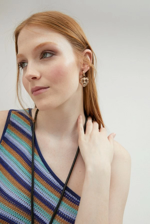 Pendientes Cabeza de Tigre con Brillantes Lola Casademunt