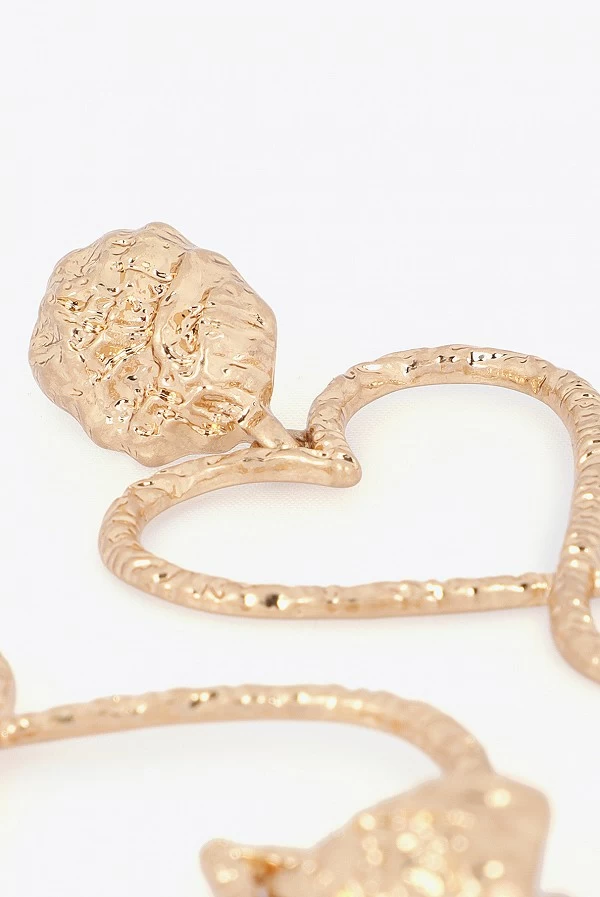 Pendientes Corazón Infinito Textura Martillada Lola Casademunt