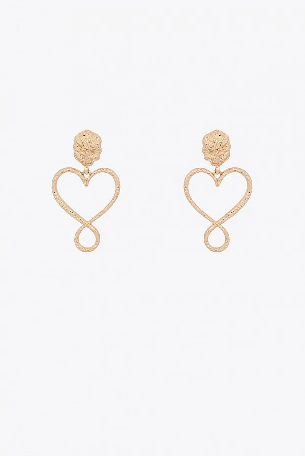 Pendientes Corazón Infinito Textura Martillada Lola Casademunt