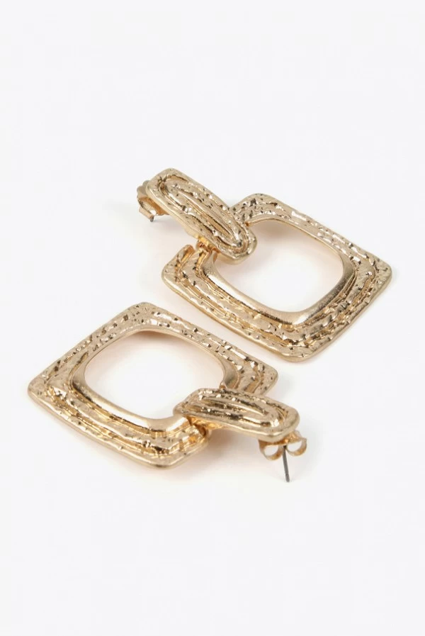 Pendientes Cuadrados con Textura Punzada Lola Casademunt