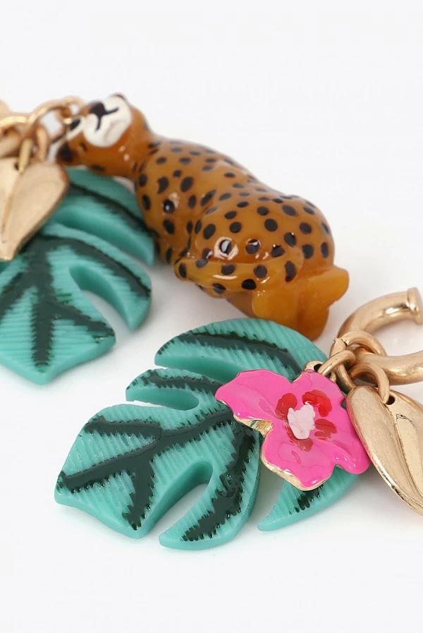 Pendientes de Aro con Charms Tropicales Lola Casademunt