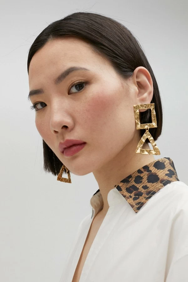 Pendientes Geométricos Dorados Lola Casademunt
