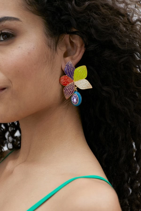 Pendientes Orquídea Multicolor Lola Casademunt