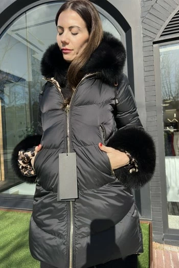 Plumas Flo clo negro con zorro