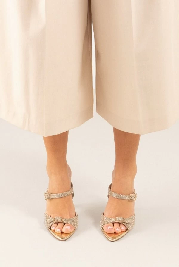 Sandalia Joya Joy-700 Oro con Strass Exé Shoes