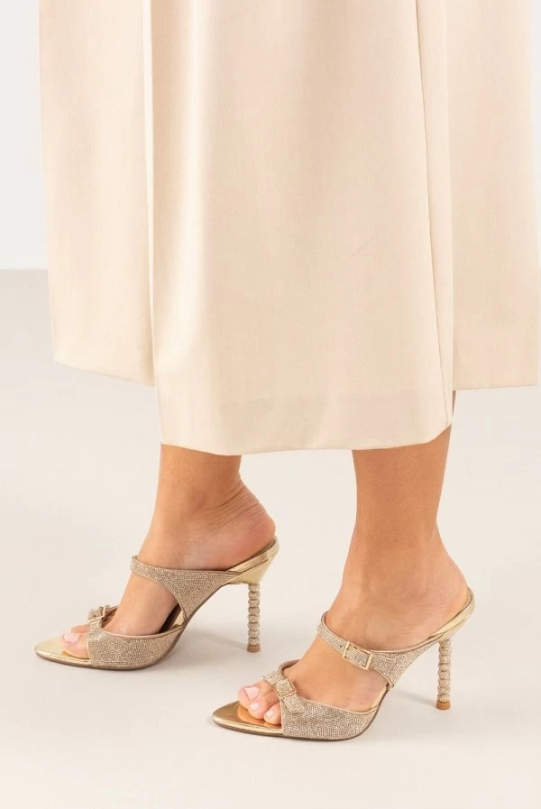 Sandalia Joya Joy-700 Oro con Strass Exé Shoes