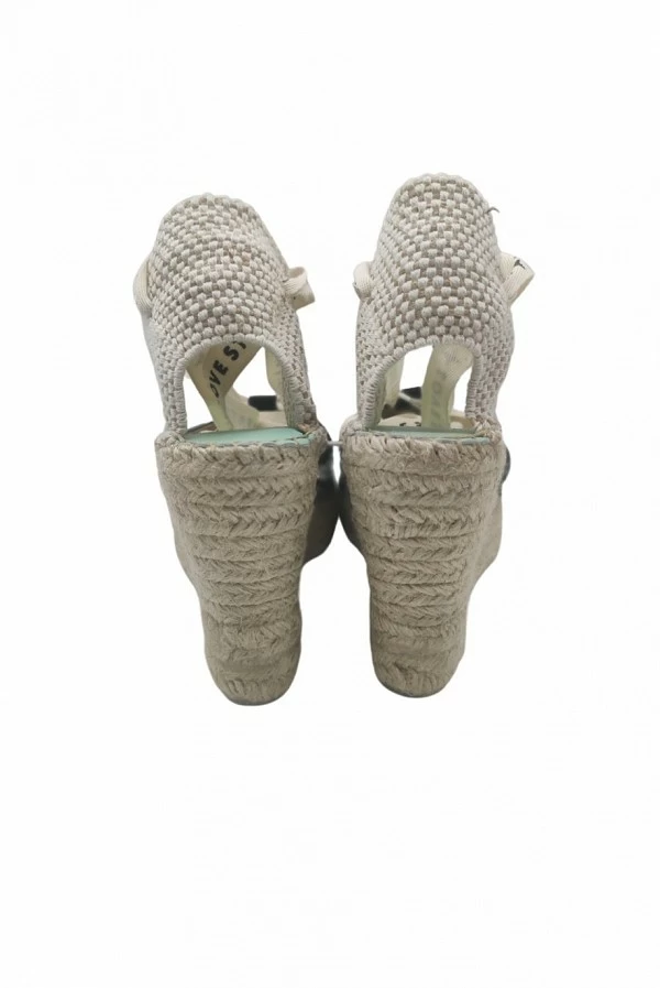 Star Love Cuñas de esparto con strass metalizado
