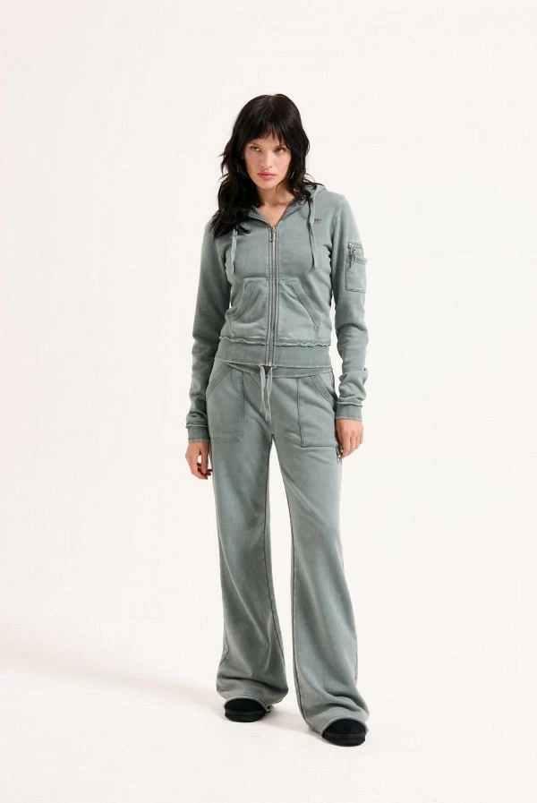 sudadera cremallera gris juicy couture