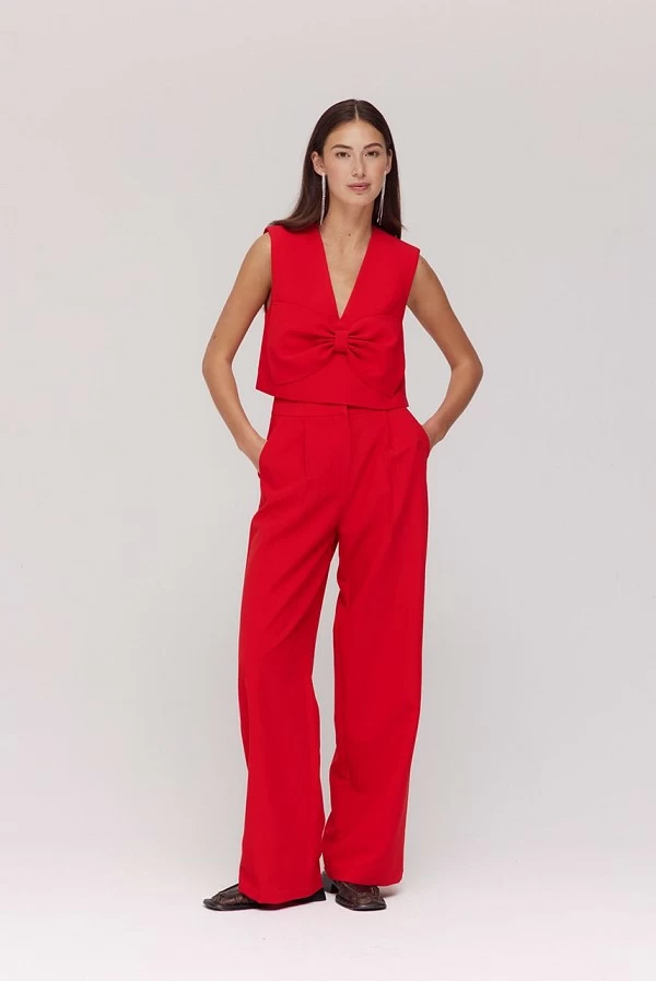 Top chaleco rojo con lazo - Harper & Yve Sabrina