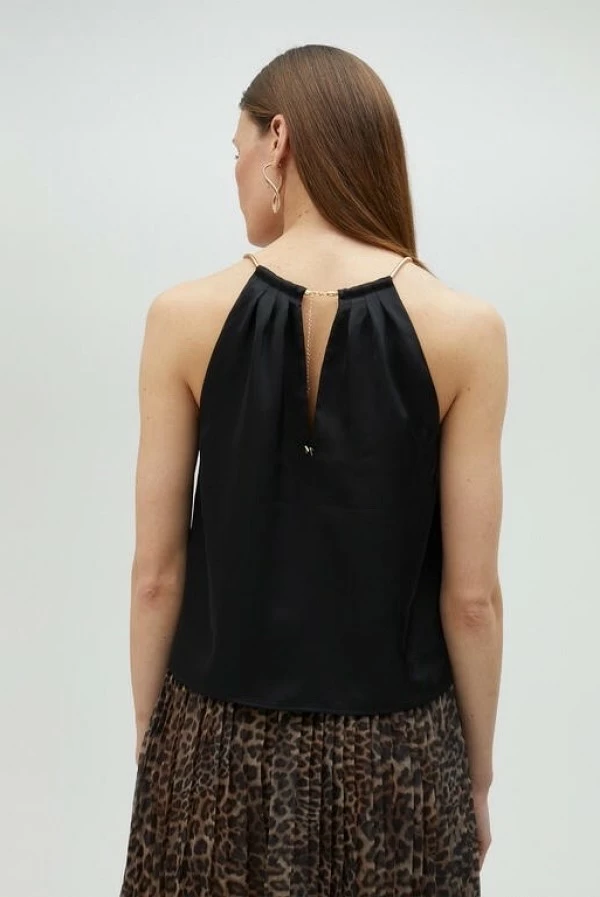 Top halter con cadena Lola Casademunt