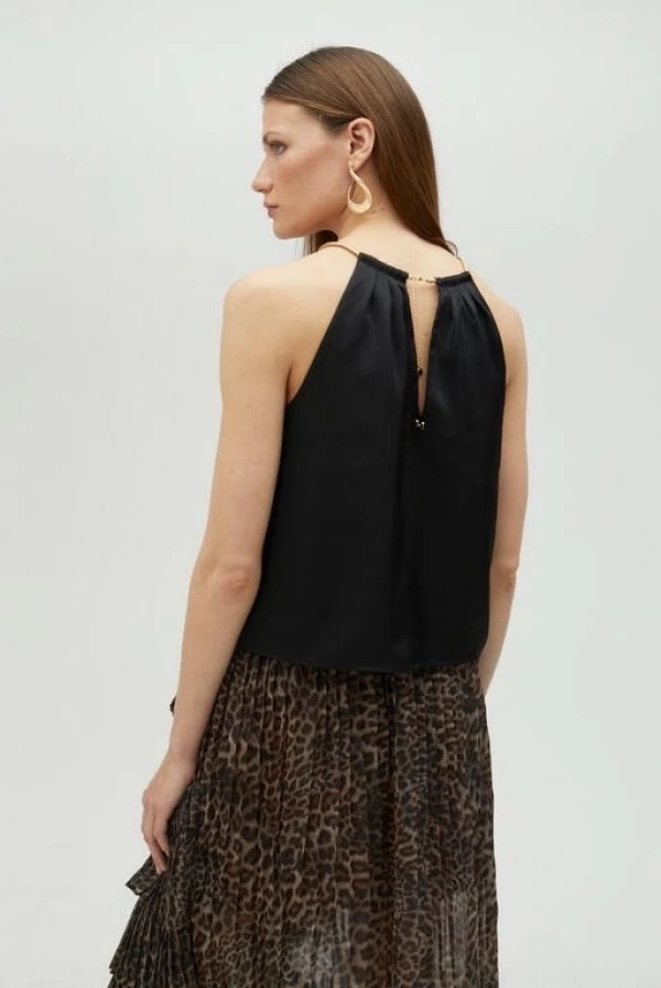 Top halter con cadena Lola Casademunt