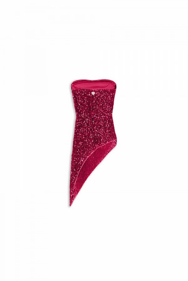 top lentejuelas asimetrico aniye by color fucsia