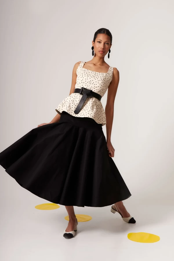 Top MIKA crudo lunares - COOSY-