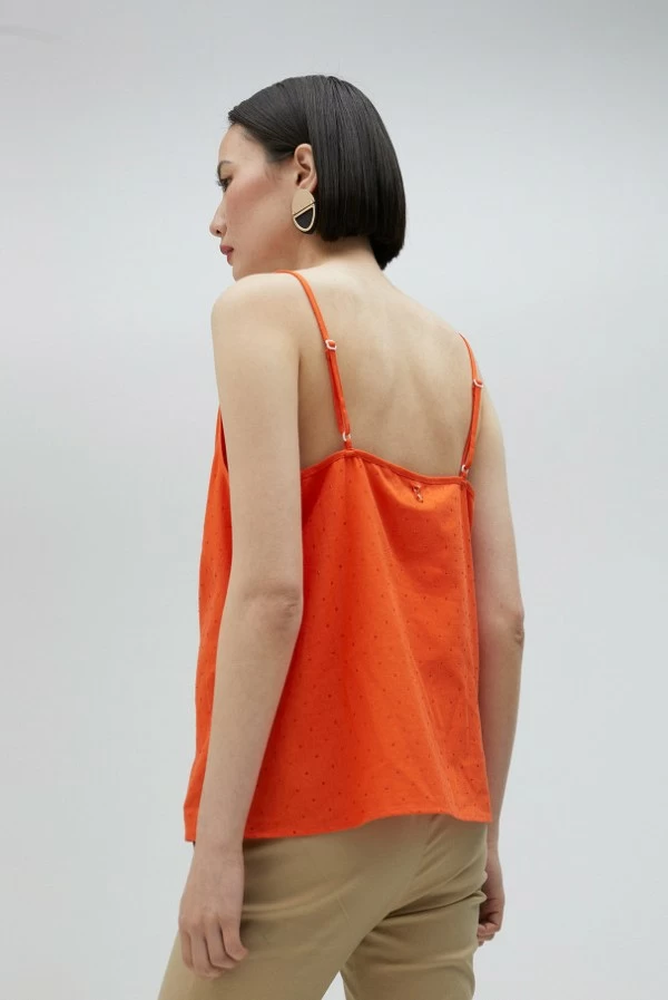 Top Naranja con Strass Lola Casademunt