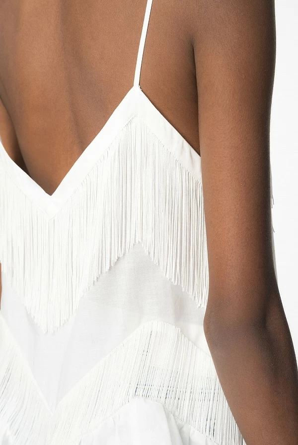 top pinko muselina flecos negro
