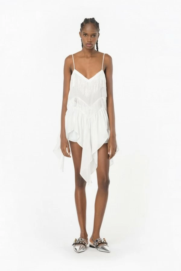 top pinko muselina flecos negro