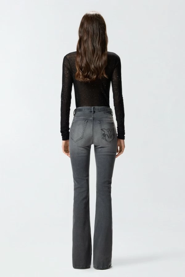 vaqueros campana gris pinko