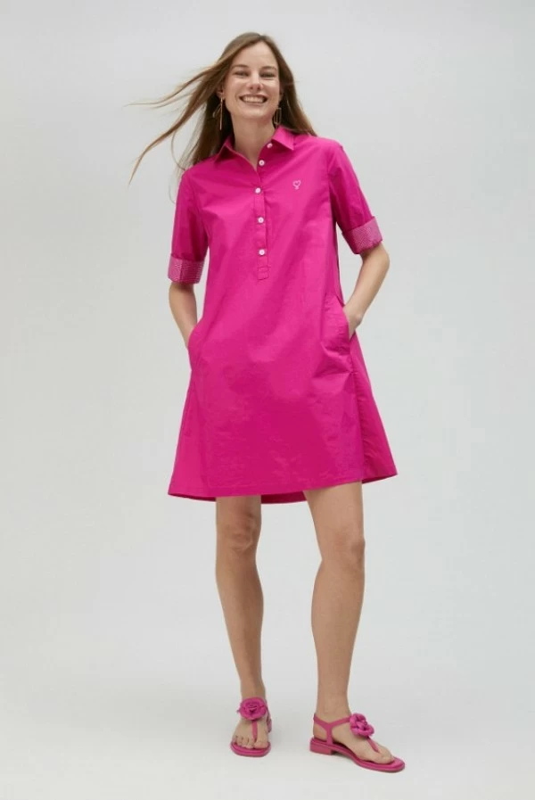Vestido Camisero Corto con Strass Lola Casademunt