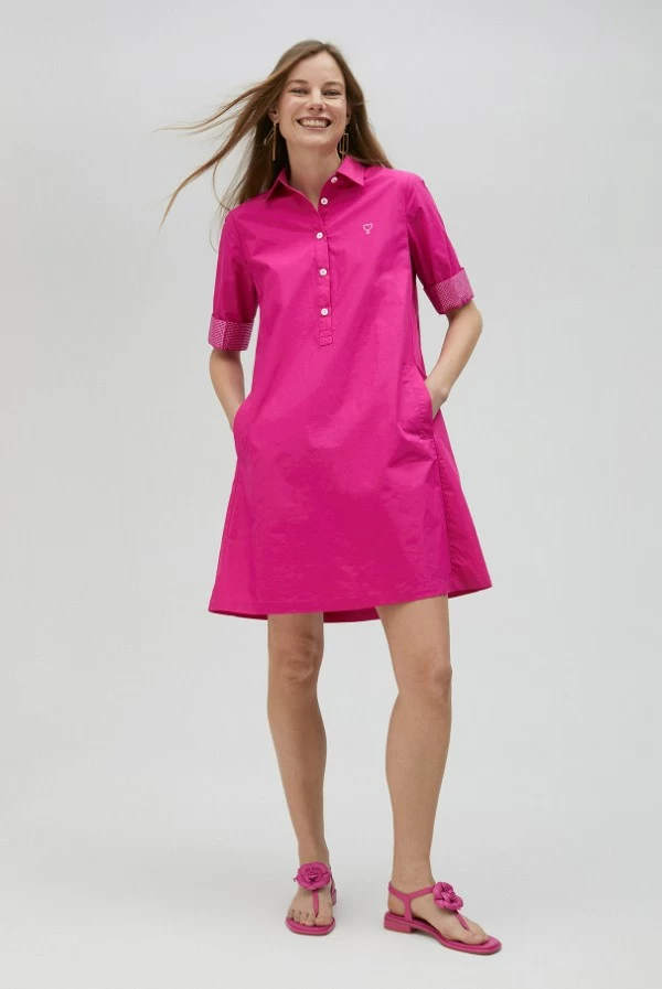 Vestido Camisero Corto con Strass Lola Casademunt
