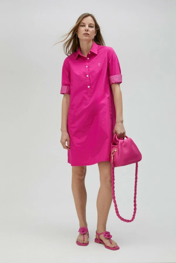 Vestido Camisero Corto con Strass Lola Casademunt