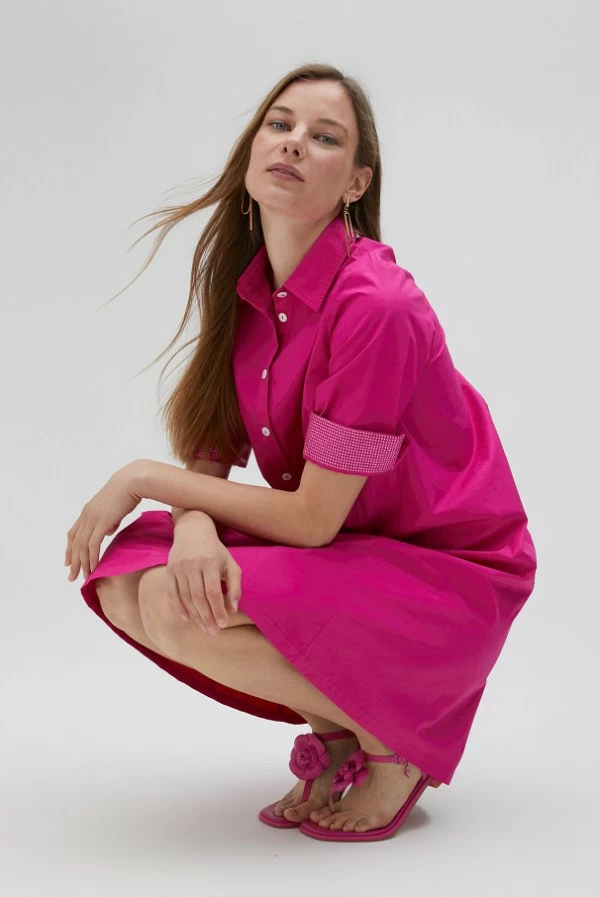 Vestido Camisero Corto con Strass Lola Casademunt