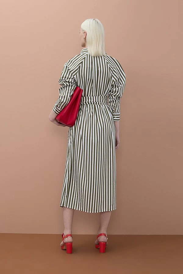 Vestido Camisero de Rayas con Cinturón