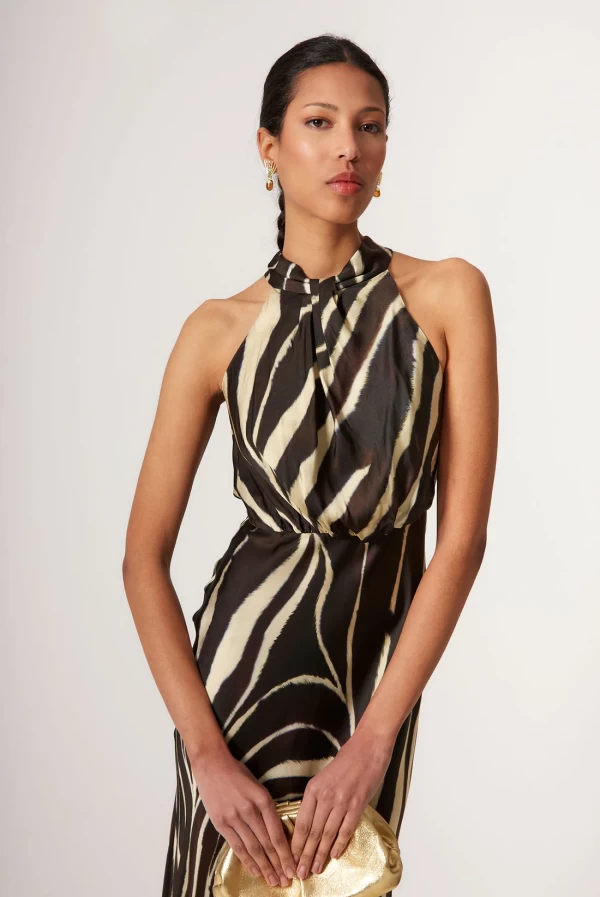 Vestido CELIA marron -COOSY