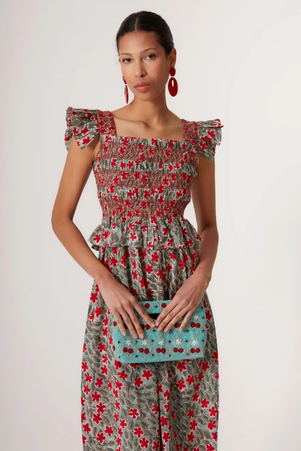 Vestido CORIN estampado rojo