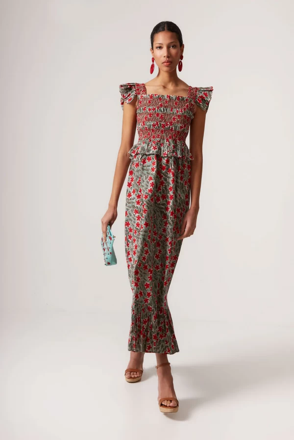 Vestido CORIN estampado rojo