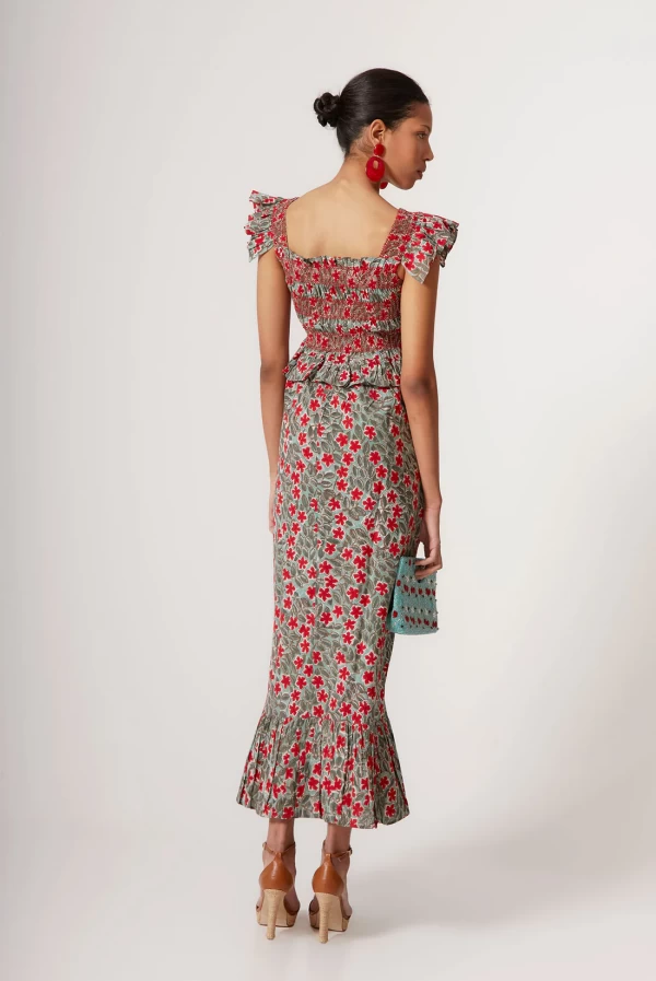 Vestido CORIN estampado rojo