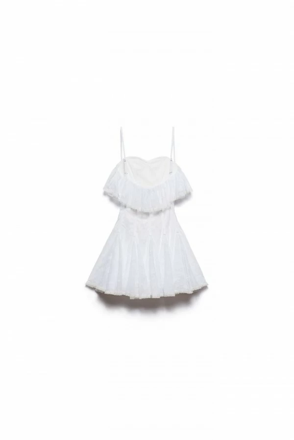 Vestido Corto Lencero Encaje Blanco Aniye By