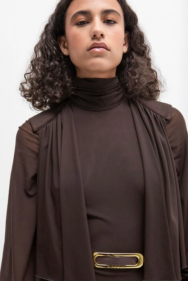 vestido corto tull brown masavi