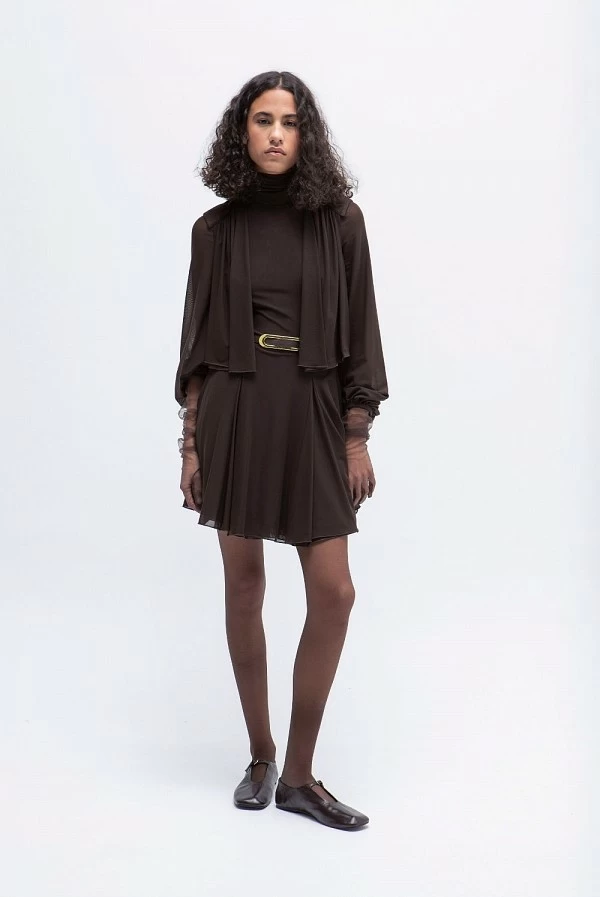 vestido corto tull brown masavi