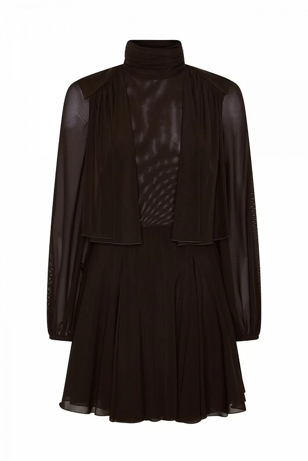 vestido corto tull brown masavi