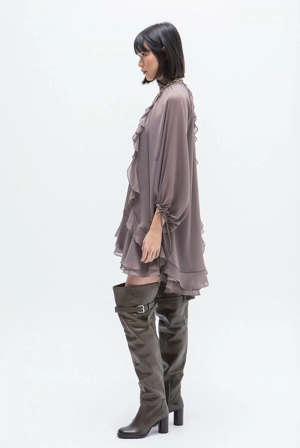 vestido corto volantes capri bison masavi