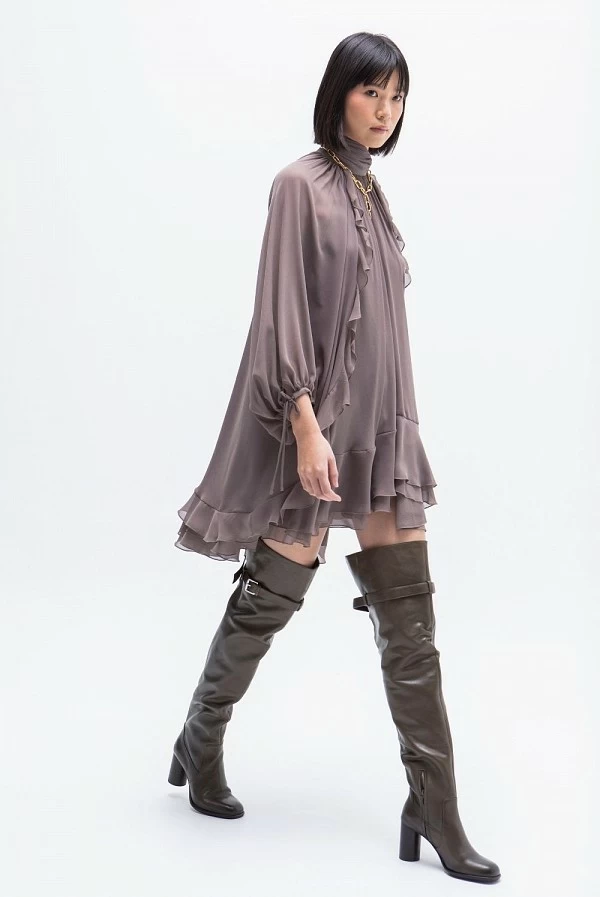 vestido corto volantes capri bison masavi