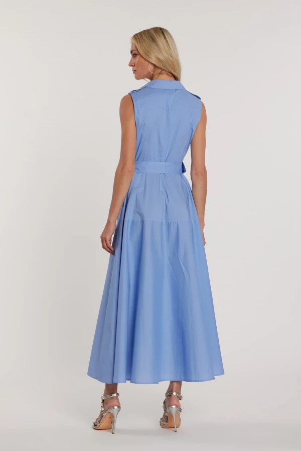 Vestido holgado sin mangas estilo motero BROOKE con cremallera y cinturón