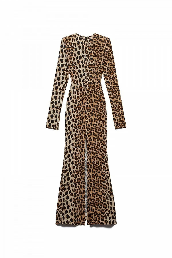 vestido largo animal print aniye by