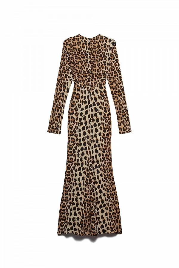 vestido largo animal print aniye by
