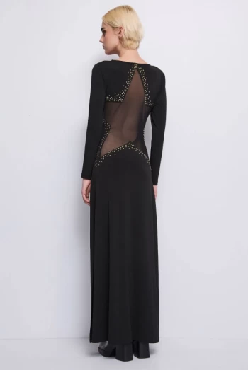 vestido largo estrella transparente denny rose