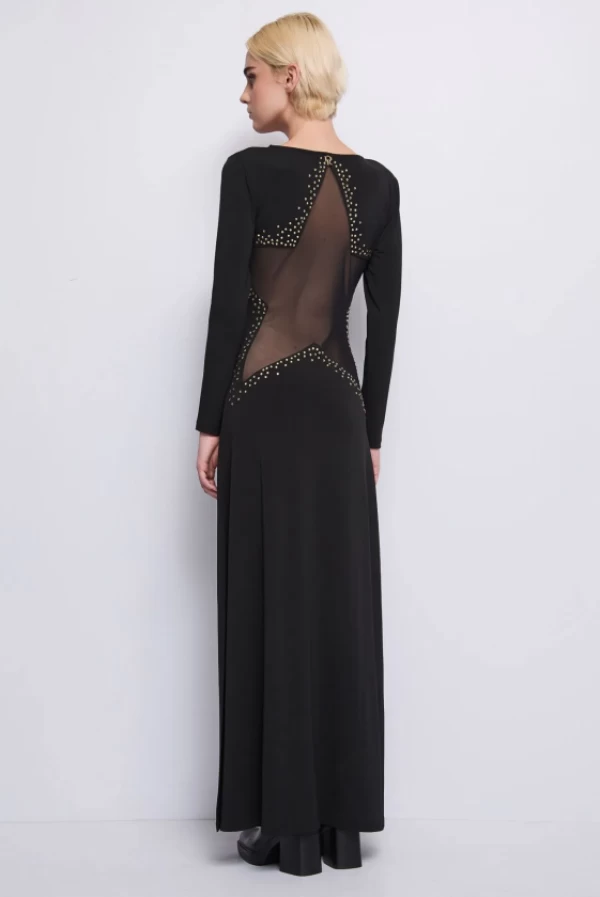 vestido largo estrella transparente denny rose