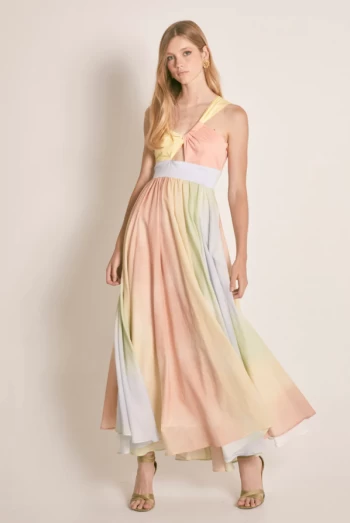 Vestido Largo Masavi Degradé Pastel