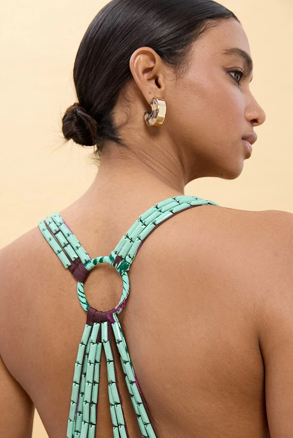 Vestido LOLA CASADEMUNT largo tirantes palmeras