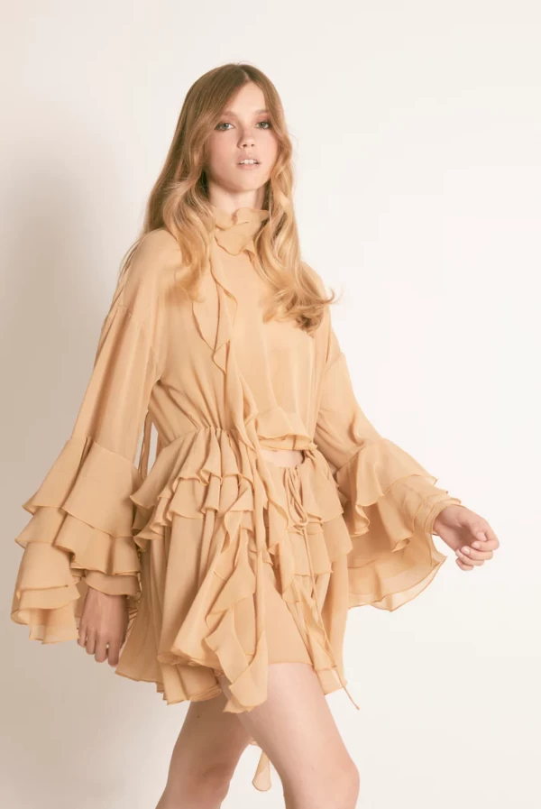 Vestido Maxi volantes  de Masavi