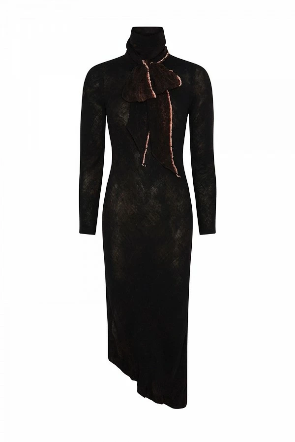vestido midi asimetrico lazo artemisia masavi
