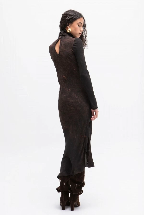 vestido midi asimetrico lazo artemisia masavi