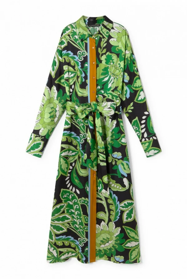 Vestido Midi Camisero Estampado Paisley Lola Casademunt