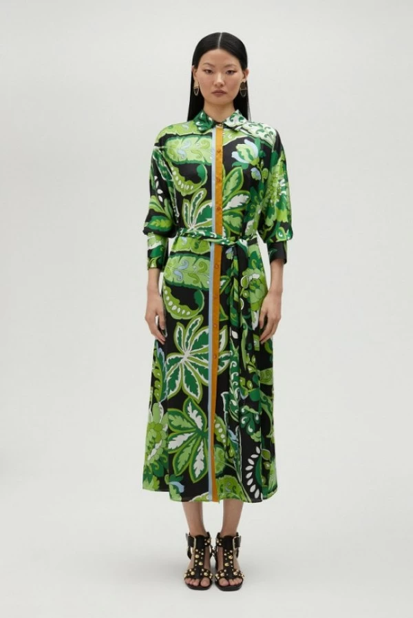 Vestido Midi Camisero Estampado Paisley Lola Casademunt